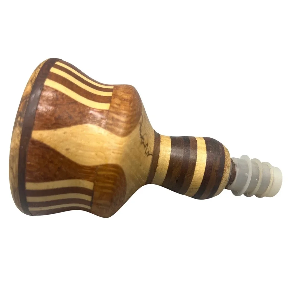 Hand turned Segmented‎ Wood Bottle Stopper Artisan 5 x 3